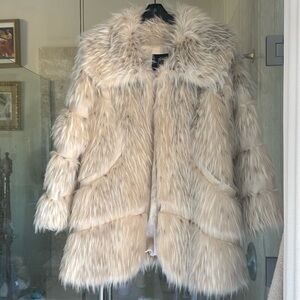 Rachel Zoe Plush Teddy Jacket in Cream